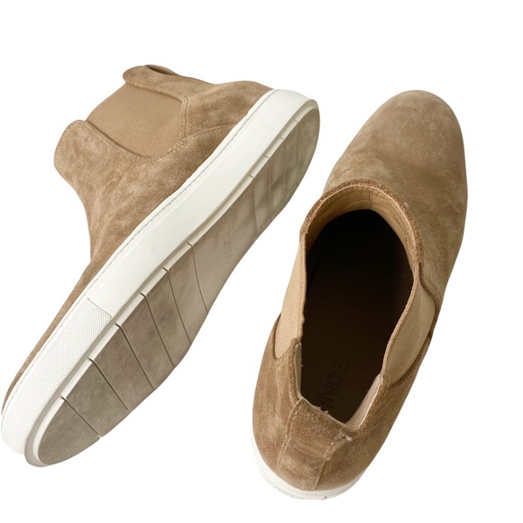 Vince Newlyn Suede Slip On Chelsea Boots Booties Leather Water Resistant Size 8 - Picture 13 of 16